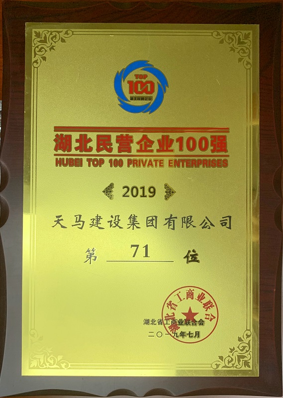 2019年湖北民營企業(yè)100強(qiáng)